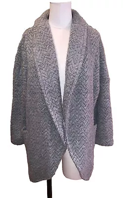 Philosophy By Republic Clothing Women’s Gray Chevron Pattern Cardigan Sz M Wool • $16.10