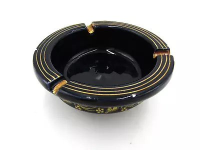 Vintage Ashtray Manousakis Keramik 24k Gold Greece Trinket Dish Handmade • $9.99