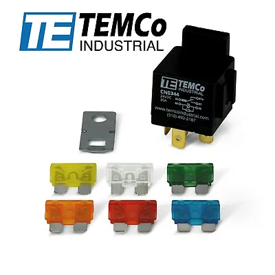 $9.70 • Buy TEMCo 24V 30A 5 Pin Bosch Style Automotive Relay W/ Integrated Fuse SPDT
