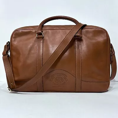 1994 Vintage Ghurka Marley Hodgson Madison No. 105 British Tan Leather Briefcase • $1650