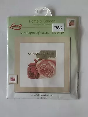 Lanarte Cross Stitch Kit  Catalogue Of Roses -Rose/Red  #760 • £22