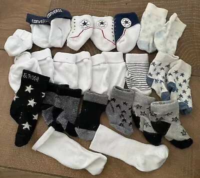 Baby Socks Bundle Varied Sizes. Converse Socks. Includes Odd Socks • £3