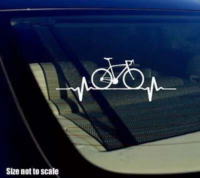 Street Bike Heartbeat Decal Sticker Cycling Biking Car Window Biker • $4.99