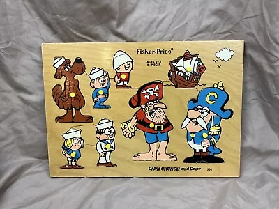 Fisher Price Cap'n Crunch And Crew Wooden Puzzle 1971 Vtg Holland   8 Pcs EUC • $29.99