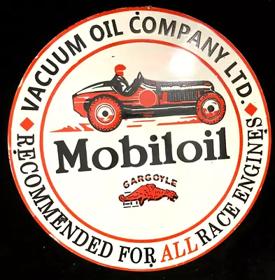 Vintage Art MOBILOIL GARGOYLE VACUUM OIL CO. PORCELAIN SIGN Rare Advertising 30  • $222