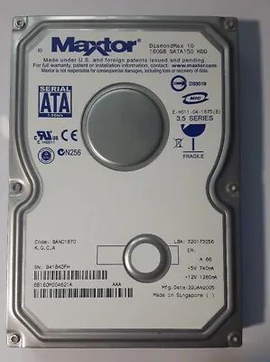 Maxtor 6B160M0 SATA 3.5  HDD 160GB 7200rpm • £4.50