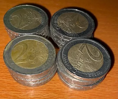 Lot Of 20 2 Euro Coins.   Current Circulation.  Travel Money/Collect • $54