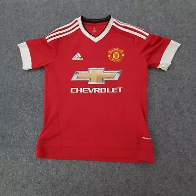 Manchester United Jersey Kids 13-14Y Red Soccer Football 2015-16 Home Size 13-14 • $20.33