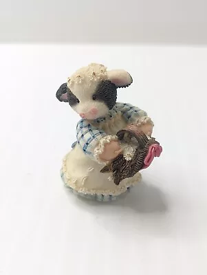 Enesco Mary's Moo Moos Flour Girl Cow 1995 Flower Wedding Figurine 167541 NO BOX • $11.40