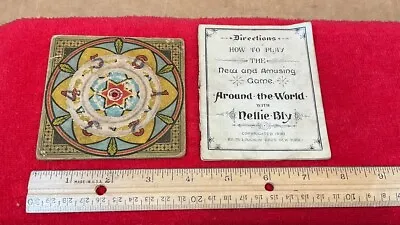 Antique Game Directions Around The World With Nellie Bly 1890 McLaughlin Bros. • $89.95