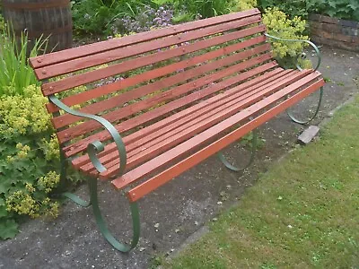 £225 • Buy Victorian Wrought Iron Garden Bench..Use As Is Or Light Restoration