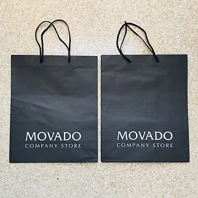 2 X MOVADO Gift Bags Authentic Empty Paper Shopping Bag (16 X13 X6  ) B-210 • $20.95