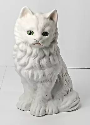 Vintage Artmark Porcelain White Cat Hand Painted • $19.99