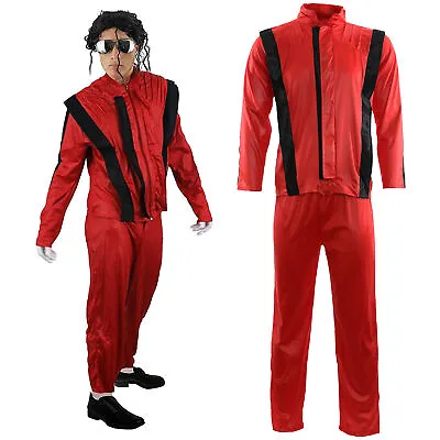 Adult King Of Pop Costume 1980's Fancy Dress Pop Star Mens Superstar Jacko Icon • £21.99