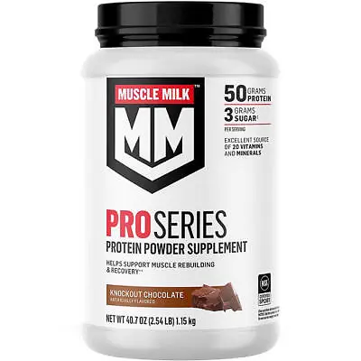 Muscle Milk Pro Series 50g Whey Protein Powder Knockout Chocolate (2.54 Lbs.) • $62.99