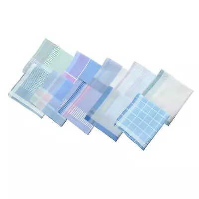 10x Handkerchiefs For Men 30cm Assorted Color Mens Gifts Premium Classic Hankies • £9.64
