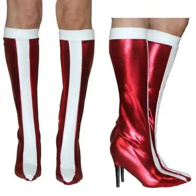 £6.49 • Buy Super Woman Hero Super Wonder Fancy Dress Costume Boot Covers Only Adults Ladies