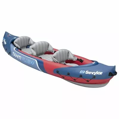 Sevylor Tahiti Kayak 3 Person 2 Plus1 Inflatable Backpack System Water Sports • £184.46