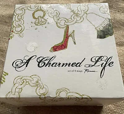 Boxed Set Of 4 Christmas Mugs Coffee/Tea “A Charmed Life” By Rosanna • $17.95