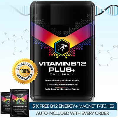 Vitamin B12 Plus+ Oral Spray- 1200mcg Strongest Pharma Grade Superior Vit B ++  • £9.99