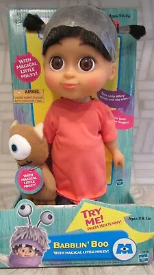 New Disney Hasbro Pixar Monsters Inc Babblin' Boo Doll W Magical Mikey #3808 • $119