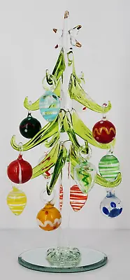 $19.95 • Buy Adorable LS Arts Spun Crystal Christmas Tree With Removeable Ornaments XM-92