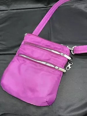 Travelon RFID Shoulder Bag Magenta   Color Very Nice Condition 7 Compartments • $25