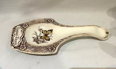 Treasure Craft Spoon Rest Souvenir Virginia Beach Flower Butterfly Vintage • $10