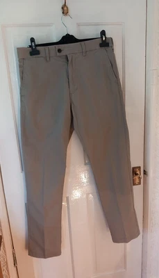 £4.50 • Buy Mens/ Boys M&S Grey/ Stone Colour Chinos SZ W 32in  Inside Leg 31 Inch Straight