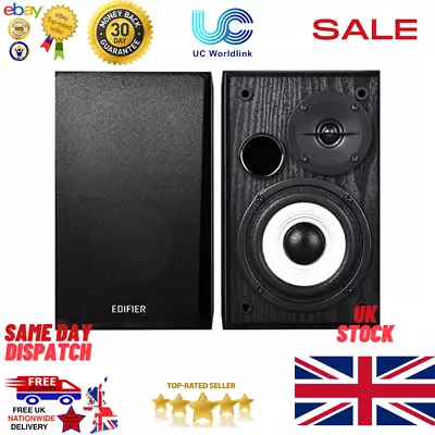 £42.98 • Buy Edifier R980T Bookshelf Speakers RMS 12W × 2 - Black Wood Finish Uk Free Postage