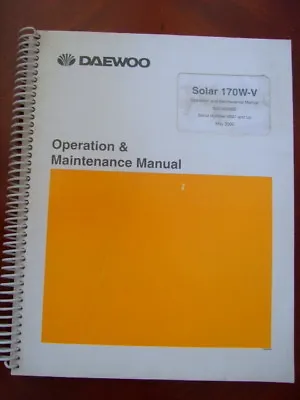 Daewoo Solar 170w-v Operation & Maintenance Manual • $29.99