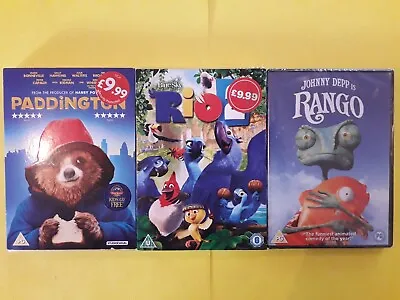 Paddington / Rango / Rio 2  - All 3 DVD'S Brand New And Sealed • £5.99