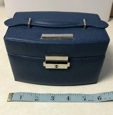 NA HOKU Hawaii Jewelry Box Trinket Case Keepsake Key Ocean Blue Faux Leather  • $34.77