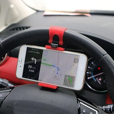 $4.79 • Buy Auto Interior GPS Phone Holder Mount Stand Steering Wheel Clip Car Accessories