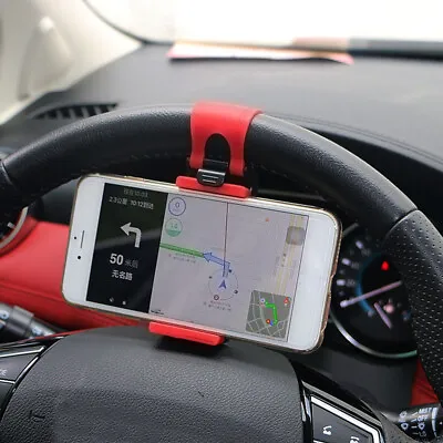 Auto Interior GPS Phone Holder Mount Stand Steering Wheel Clip Car Accessories • $4.79