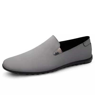 Suede Leather Shoes Mens Casual Hollow Out Slip On Loafers Flats Driving Walking • $41.99