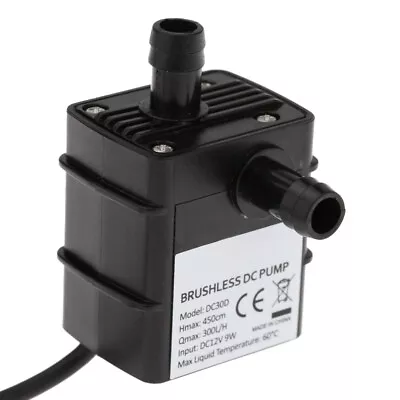 Ultra-quiet Mini DC12V 9W Micro Brushless Water Oil Pump Submersible 300L/H O0R6 • $9.59