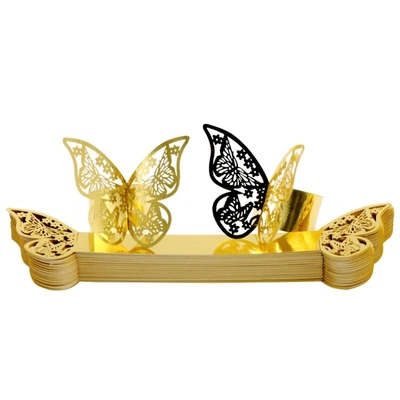 £6.72 • Buy Charm Butterfly Napkin Rings Stylish Butterfly Napkin Holder Party Supplies