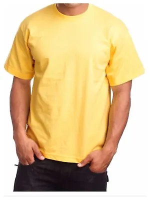 Mens T- Shirt HEAVY WEIGHT Plain Crew Neck Cotton S-7X & LT-5XLT Big And Tall • $10.99