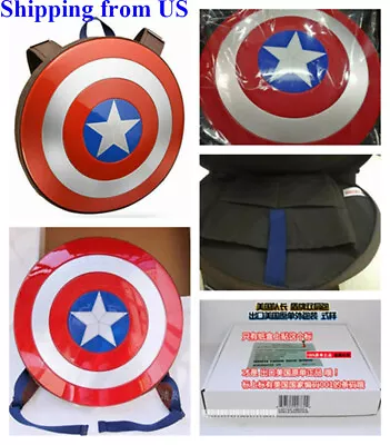 IN US Marvel 75th Anniversary Captain America Shield Backpack Large Shoulder Bag • $125.33