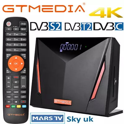 GTMEDIA V8 UHD For Mars Sky UK Decoder 4K Satellite DVB-S2/S2X/T2/C Sat TV Box • £80.39