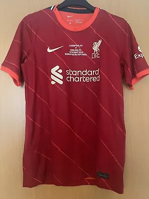 £50 • Buy Liverpool Football Club Nike 2022 FA Cup Final Shirt Boys XL