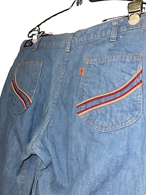 VINTAGE Levis Jeans Orange Tab Fresh Produce Mens 32x30 Flare Bell Bottoms • $198