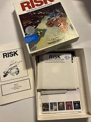 1989 Computer Edition Of Risk The World Of  Conquest Big Box Pc Game For Ibm • $21.84