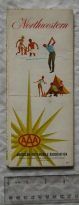 £2 • Buy 1966 Amercian Automobile Association Map - Northwestern