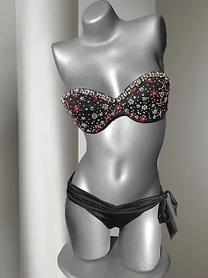 Victoria's Secret Jewel Miraculous Bandeau Bikini Set 34C/M US • $199.99