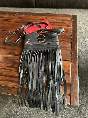 MImco Leather Cross Body Bag With Fringe EXC • $64.44