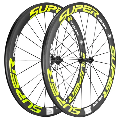 $340.10 • Buy 700C 50mm Carbon Wheels 23mm Wide V Shap Clincher Road Bike Race Carbon Wheelset