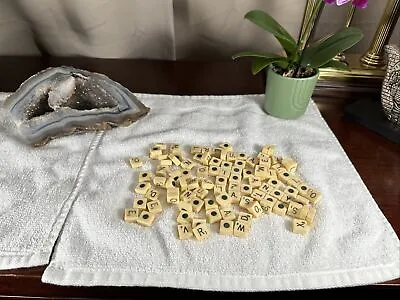 Scrabble BAKELITE Magnetic Tiles Pieces Vintage RARE 100 Pieces Lot Bundle • $49.99