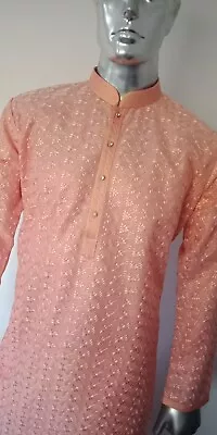 £59.99 • Buy Kurta Pyjama Indian Men's Ethnic Wear Traditional Long Sleeve Kurta Chuddidar